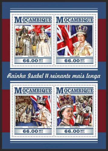 Poštovní známky Mosambik 2015 Královna Alžbìta II. Mi# 8114-17 Kat 15€