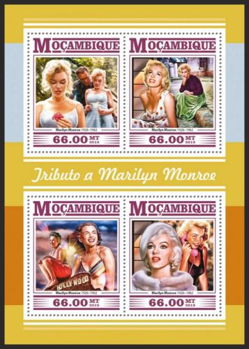 Potovn znmky Mosambik 2015 Marilyn Monroe Mi# 8109-12 Kat 15 - zvtit obrzek