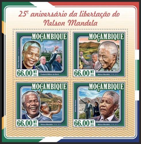 Potovn znmky Mosambik 2015 Nelson Mandela Mi# 7820-23 Kat 15 - zvtit obrzek