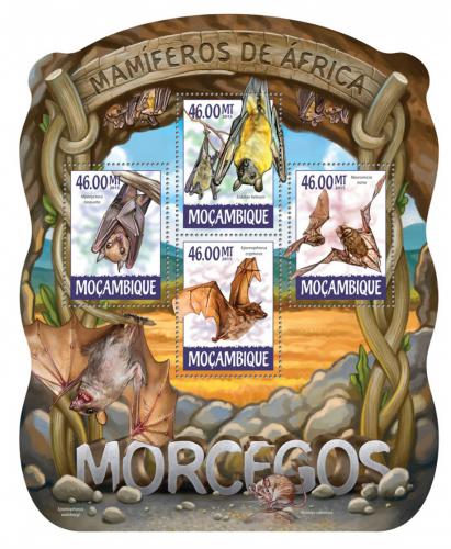 Poštovní známky Mosambik 2015 Netopýøi Mi# 7949-52 Kat 10€