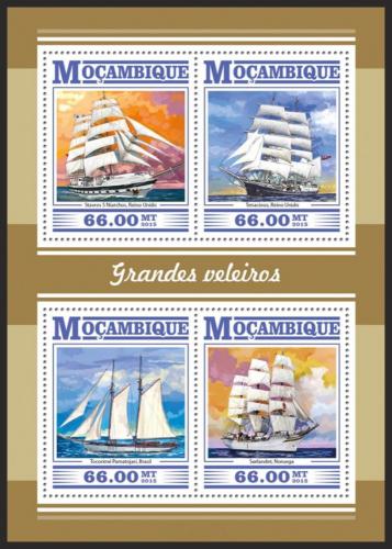 Poštovní známky Mosambik 2015 Plachetnice Mi# 8044-47 Kat 15€