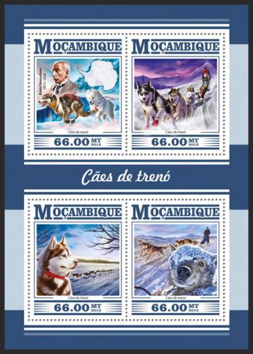 Poštovní známky Mosambik 2015 Tažní psi Mi# 8019-22 Kat 15€