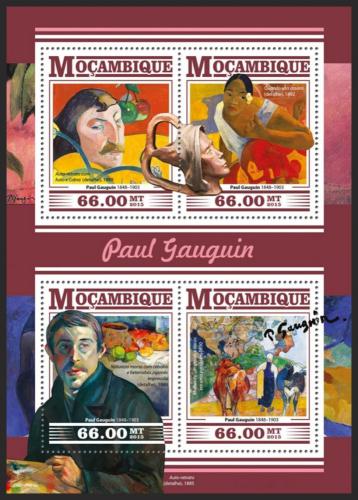 Potovn znmky Mosambik 2015 Umn, Paul Gauguin Mi# 8209-12 Kat 15