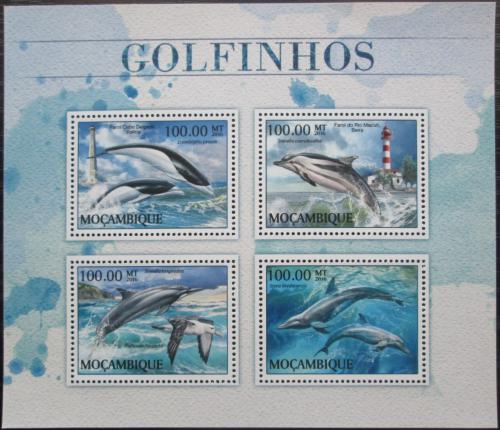 Poštovní známky Mosambik 2016 Delfíni Mi# 8954-57 Kat 22€