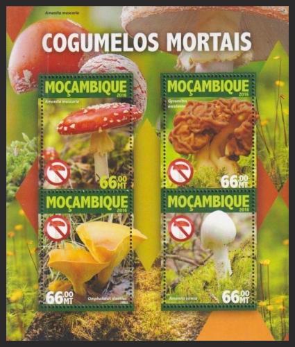 Potovn znmky Mosambik 2016 Jedovat houby Mi# 8304-07 Kat 15 - zvtit obrzek