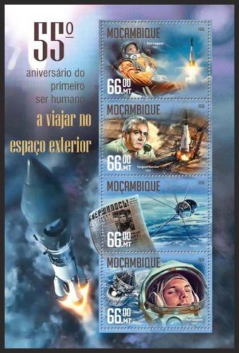 Potovn znmky Mosambik 2016 Jurij Gagarin Mi# 8569-72 Kat 15 - zvtit obrzek
