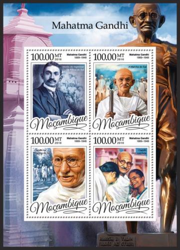 Poštovní známky Mosambik 2016 Mahátma Gándhí Mi# 8684-87 Kat 22€