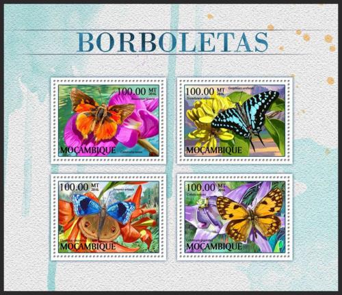 Poštovní známky Mosambik 2016 Motýli Mi# 8894-97 Kat 22€