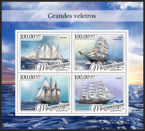 Poštovní známky Mosambik 2016 Plachetnice Mi# 8799-8802 Kat 22€