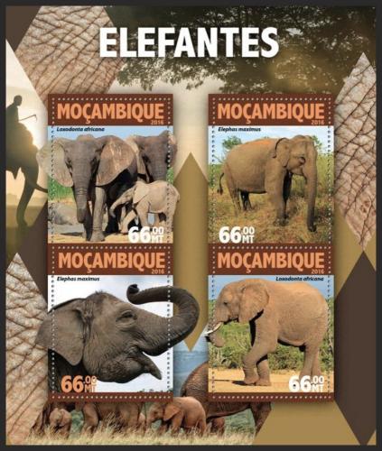 Potovn znmky Mosambik 2016 Sloni Mi# 8349-52 Kat 15