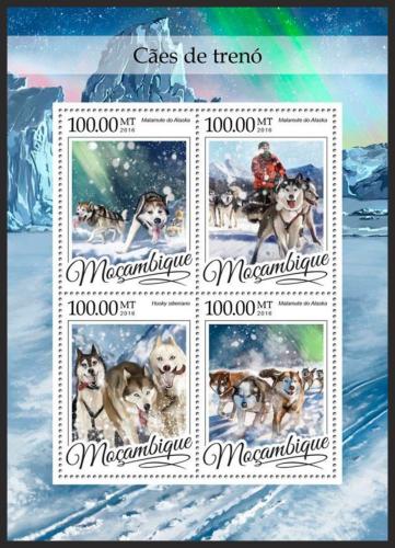 Poštovní známky Mosambik 2016 Tažní psi Mi# 8619-22 Kat 22€