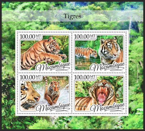 Poštovní známky Mosambik 2016 Tygøi Mi# 8784-87 Kat 22€
