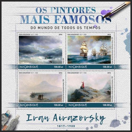 Poštovní známky Mosambik 2016 Umìní, Ivan Ajvazovskij Mi# 8984-87 Kat 22€