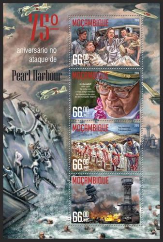 Potovn znmky Mosambik 2016 tok na Pearl Harbor Mi# 8554-57 Kat 15
