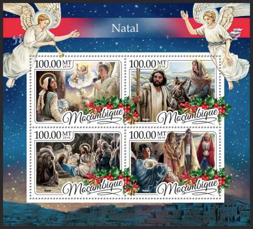 Poštovní známky Mosambik 2016 Vánoce Mi# 8874-77 Kat 22€