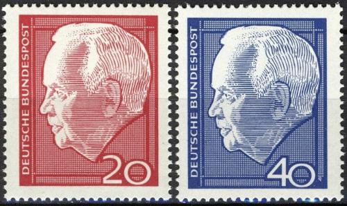 Poštovní známky Nìmecko 1964 Prezident Heinrich Lübke Mi# 429-30