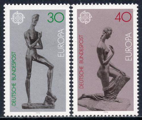 Poštovní známky Nìmecko 1974 Evropa CEPT, sochy Mi# 804-05