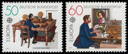 Poštovní známky Nìmecko 1979 Evropa CEPT, historie pošty Mi# 1011-12