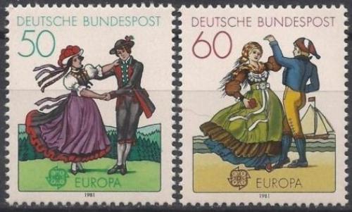 Poštovní známky Nìmecko 1981 Evropa CEPT, folklór Mi# 1096-97