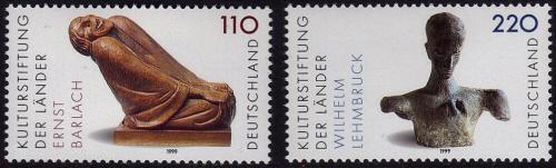 Poštovní známky Nìmecko 1999 Kulturní dìdictví, sochy Mi# 2063-64