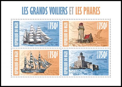 Poštovní známky Niger 2013 Plachetnice a majáky Mi# 2298-2301 Kat 12€