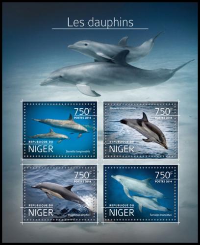 Poštovní známky Niger 2014 Delfíni Mi# 3214-17 Kat 12€