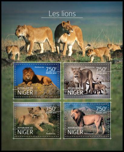 Poštovní známky Niger 2014 Lvi Mi# 3199-3202 Kat 12€