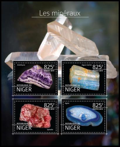 Poštovní známky Niger 2014 Minerály Mi# 3264-67 Kat 13€