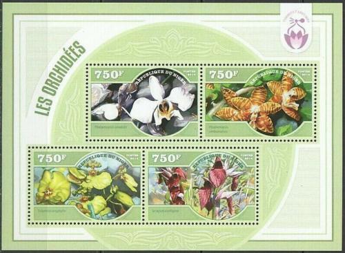 Poštovní známky Niger 2014 Orchideje Mi# 3030-33 Kat 12€