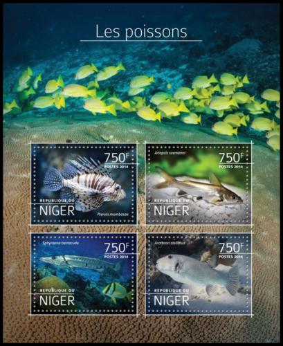 Poštovní známky Niger 2014 Ryby Mi# 3179-82 Kat 12€