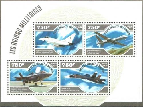 Poštovní známky Niger 2014 Vojenská letadla Mi# Mi# 3239-42 Kat 12€