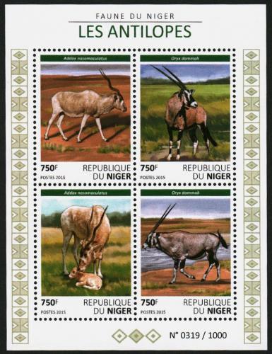 Poštovní známky Niger 2015 Antilopy Mi# 3819-22 Kat 12€