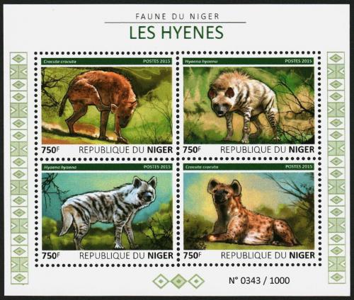 Poštovní známky Niger 2015 Hyeny Mi# 3827-30 Kat 12€