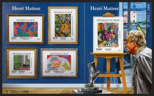 Potovn znmky Niger 2015 Umn, Henri Matisse Mi# 3722-26 Kat 24