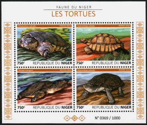 Poštovní známky Niger 2015 Želvy Mi# 3763-66 Kat 12€