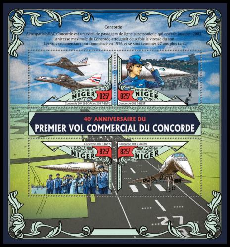 Potovn znmky Niger 2016 Concorde Mi# 4072-75 Kat 13 - zvtit obrzek
