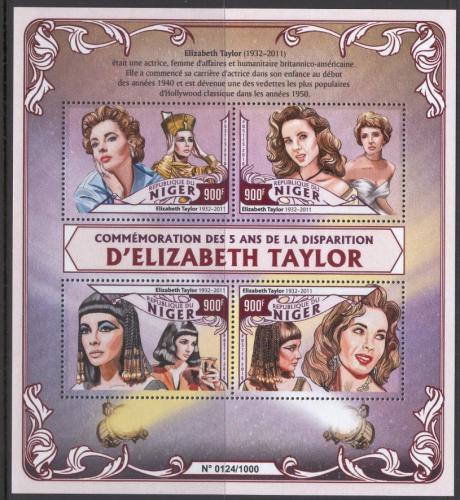 Poštovní známky Niger 2016 Elizabeth Taylor Mi# 4082-85 Kat 14€