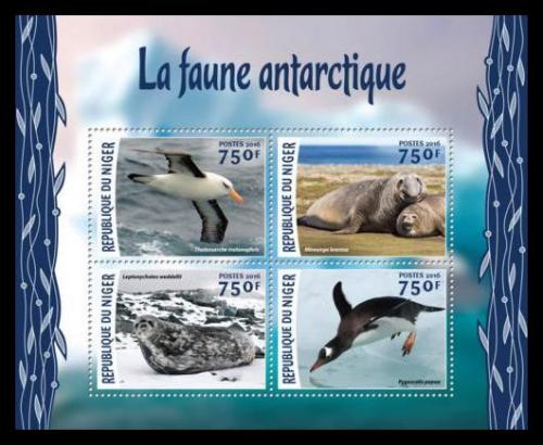 Potovn znmky Niger 2016 Fauna Antarktidy Mi# 4137-40 Kat 12 - zvtit obrzek