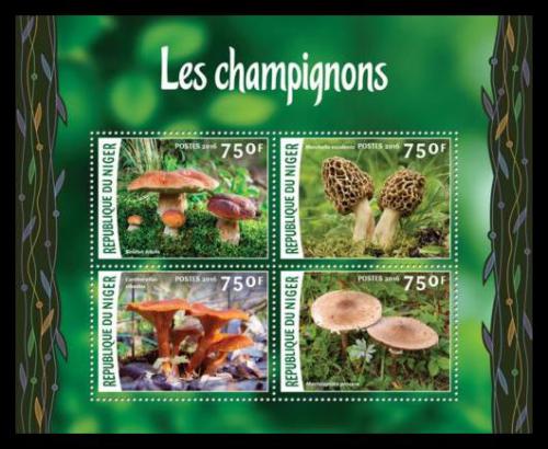 Poštovní známky Niger 2016 Houby Mi# 4097-4100 Kat 12€