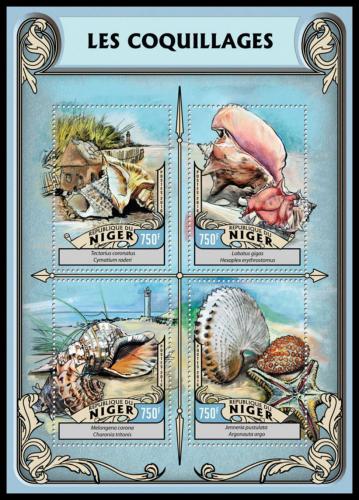 Poštovní známky Niger 2016 Mušle Mi# 4222-25 Kat 12€