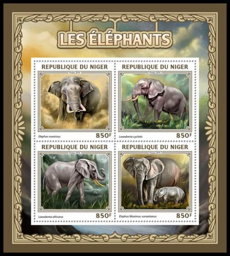 Poštovní známky Niger 2016 Sloni Mi# 4557-60 Kat 13€