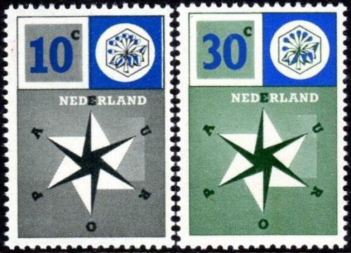Poštovní známky Nizozemí 1957 Evropa CEPT Mi# 704-05 Kat 5€