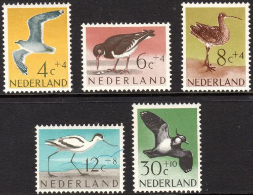 Poštovní známky Nizozemí 1961 Ptáci Mi# 760-64 Kat 9€