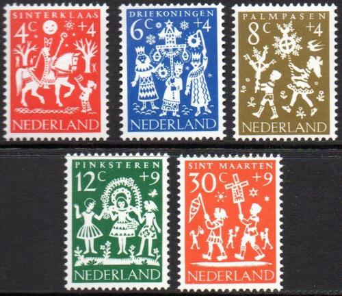 Poštovní známky Nizozemí 1961 Slavnosti Mi# 767-71 Kat 6€
