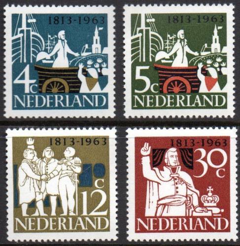 Poštovní známky Nizozemí 1963 Nezávislost, 150. výroèí Mi# 813-16