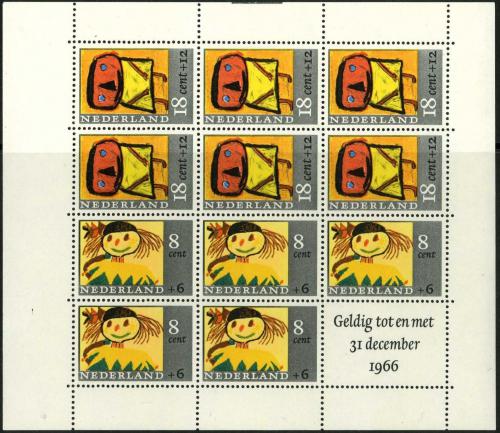 Poštovní známky Nizozemí 1965 Dìtské kresby Mi# Block 3 Kat 20€