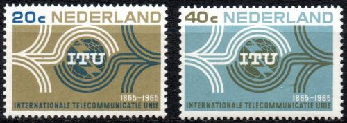 Poštovní známky Nizozemí 1965 ITU, 100. výroèí Mi# 840-41