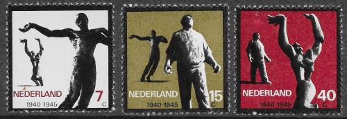 Poštovní známky Nizozemí 1965 Sochy Mi# 836-38