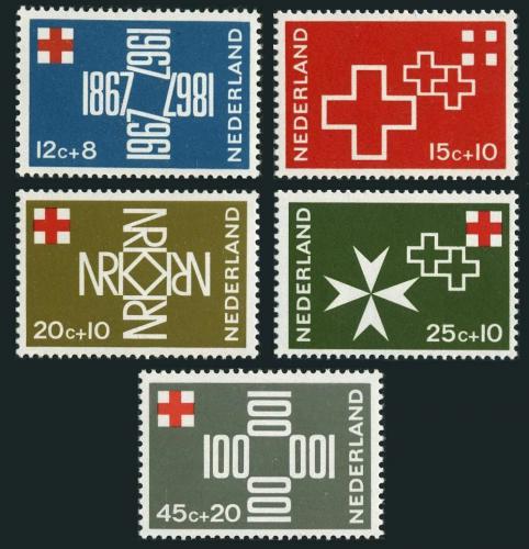 Potovn znmky Nizozem 1967 erven k Mi# 883-87