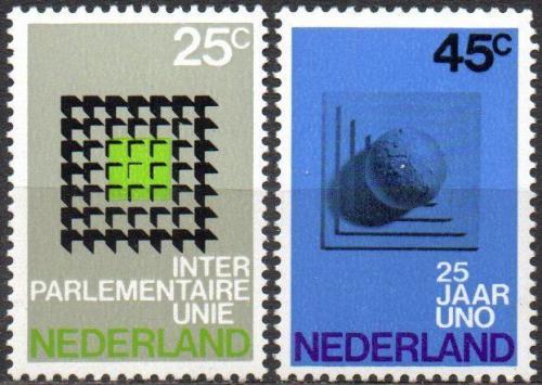 Potovn znmky Nizozem 1970 Konference meziparlamentn unie Mi# 946-47